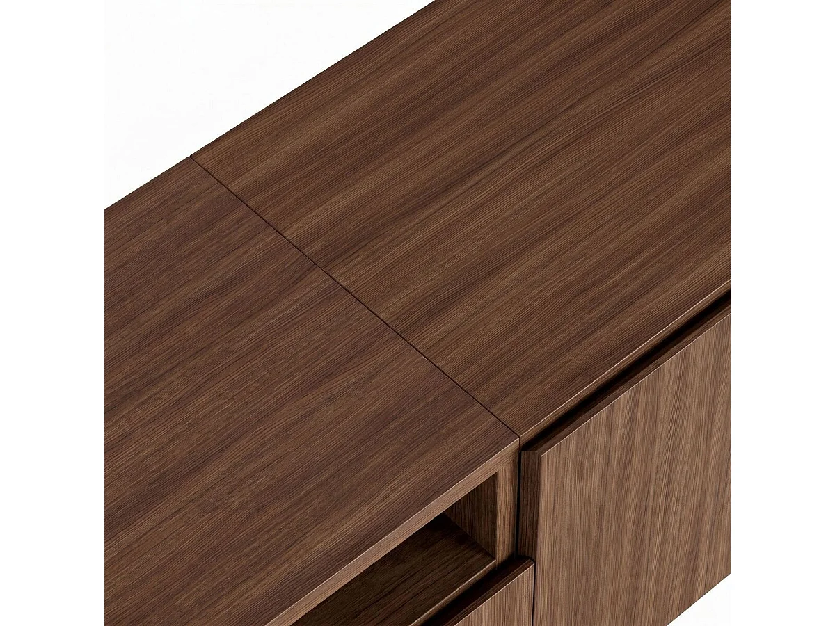 Meuble TV 4 portes 1 niche L160 cm - OLIVER