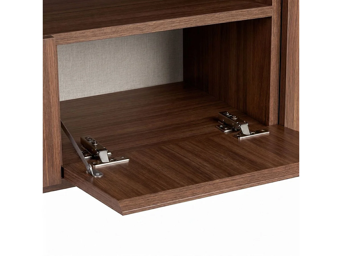 Meuble TV 4 portes 1 niche L160 cm - OLIVER