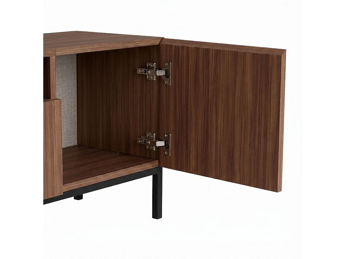 Meuble TV 4 portes 1 niche L160 cm - OLIVER