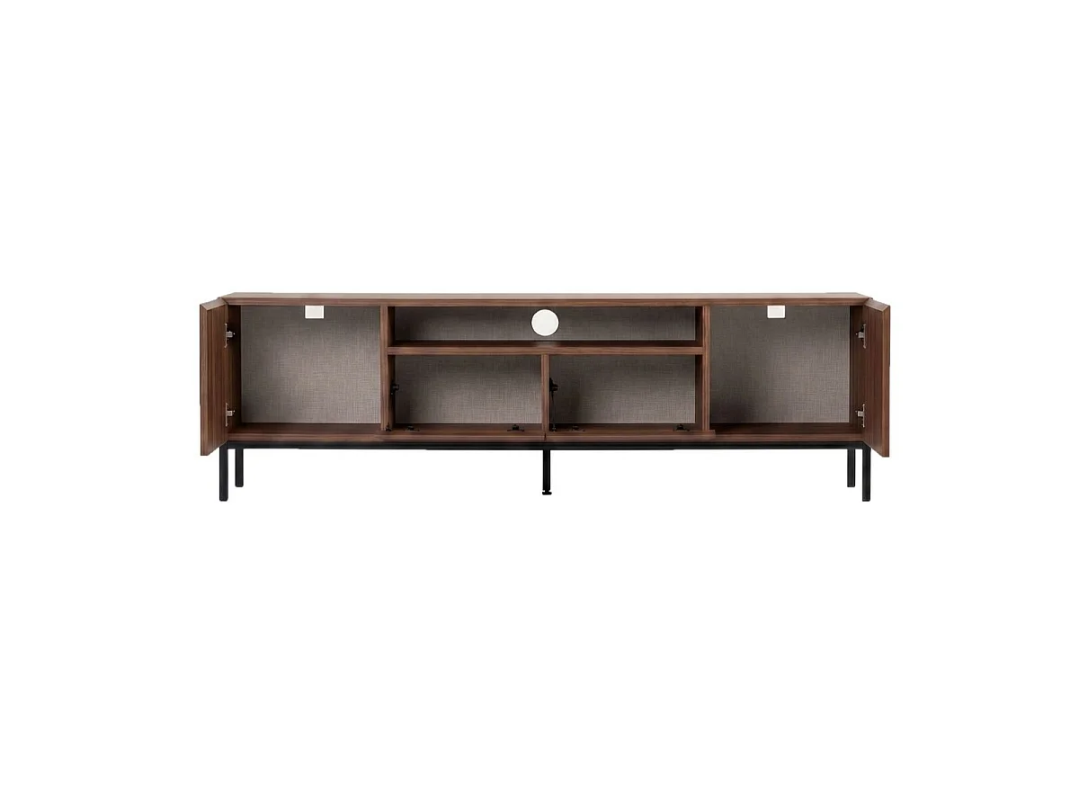Meuble TV 4 portes 1 niche L160 cm - OLIVER