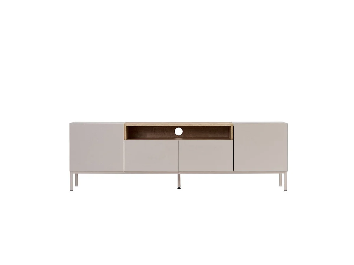 TV-meubel, 4 deuren, 1 nis L160 cm - OLIVER