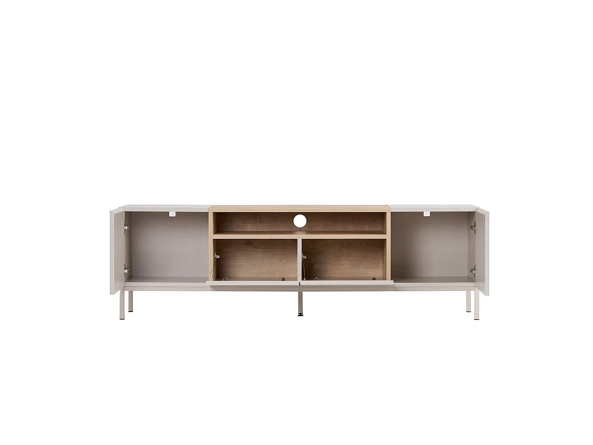 TV-meubel, 4 deuren, 1 nis L160 cm - OLIVER