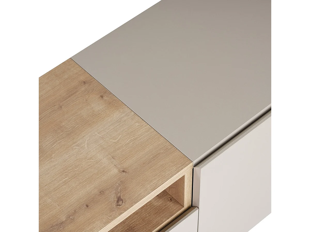 TV-meubel, 4 deuren, 1 nis L160 cm - OLIVER