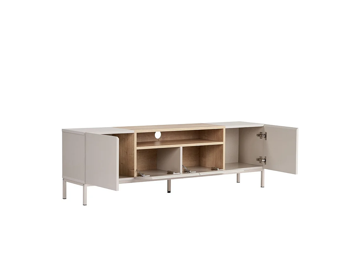 TV-meubel, 4 deuren, 1 nis L160 cm - OLIVER