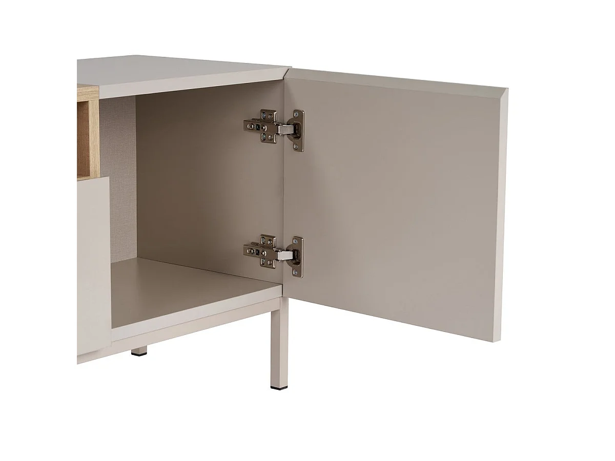 TV-meubel, 4 deuren, 1 nis L160 cm - OLIVER
