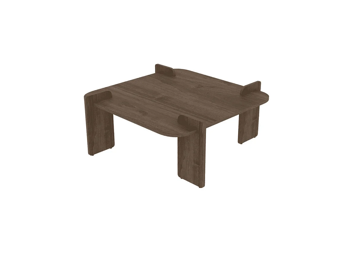 Table basse carrée aux bords arrondis L90 cm NOMA