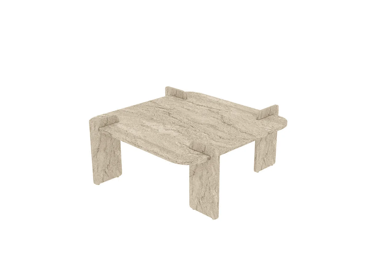 Vierkant Salontafel met afgeronde randen L90 cm NOMA