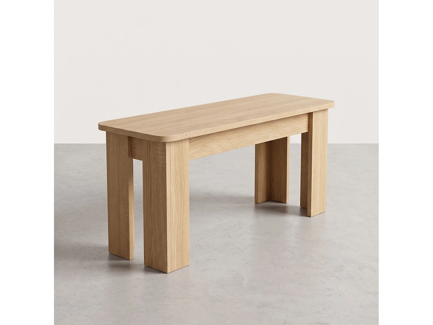 Oak Effect Dining Table Set with 4 Dark Grey Velvet Chairs and Oak Effect Bench 6 Seater
