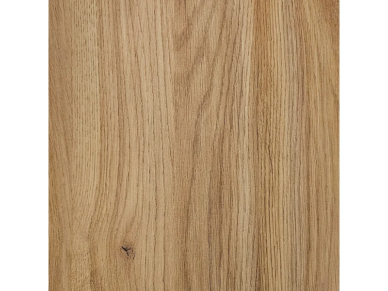 Meuble TV L. 215 cm décor chêne et terracotta avec pieds métal - FLORE