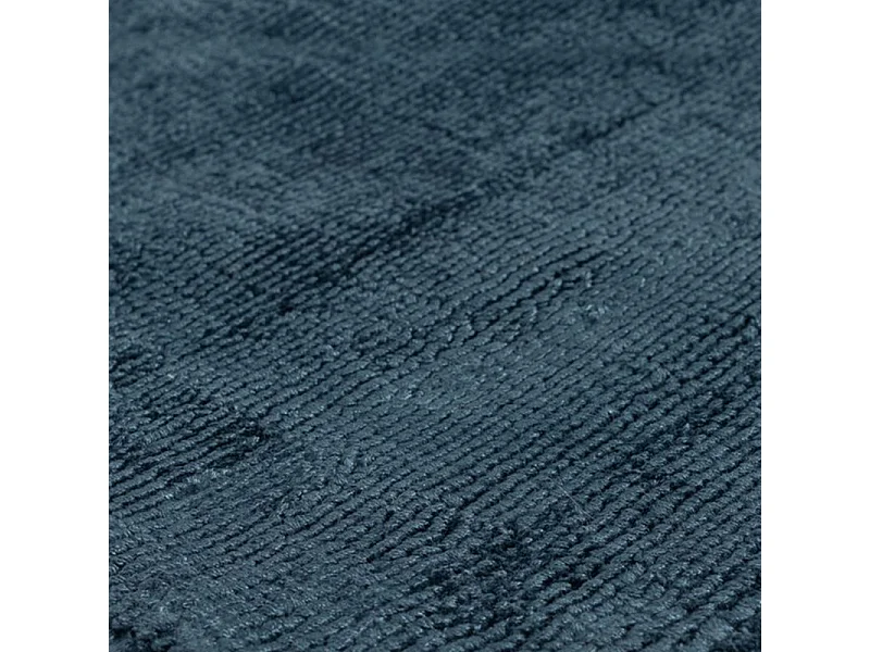 Tapis 160 x 230 cm rectangulaire moiré viscose bleu foncé - APIS 7030