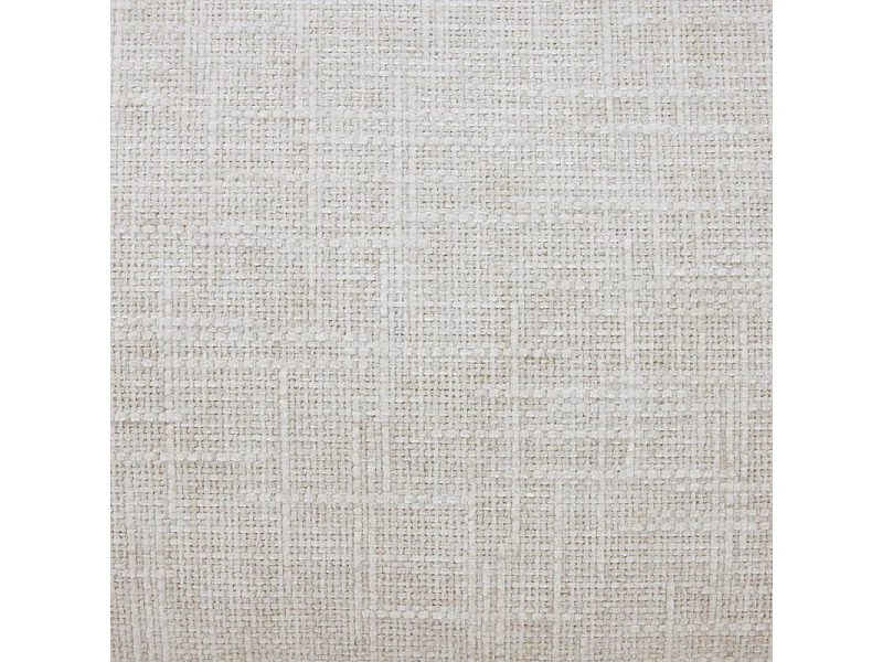 Canapé d'angle réversible beige en plumes et pouf modulable - MOLLIE