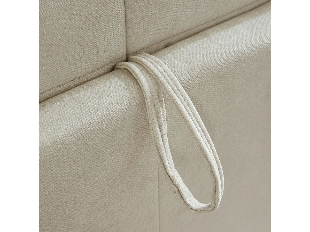 3-zits slaapbank met express-opening in stof L207 cm - CAMERON
