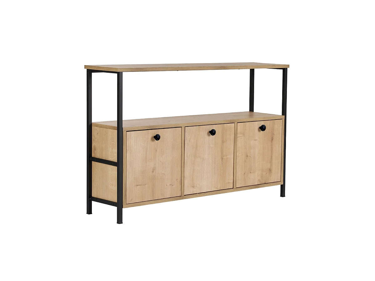 Buffet 3 portes avec 1 tablette supérieure L120 cm SIENNA