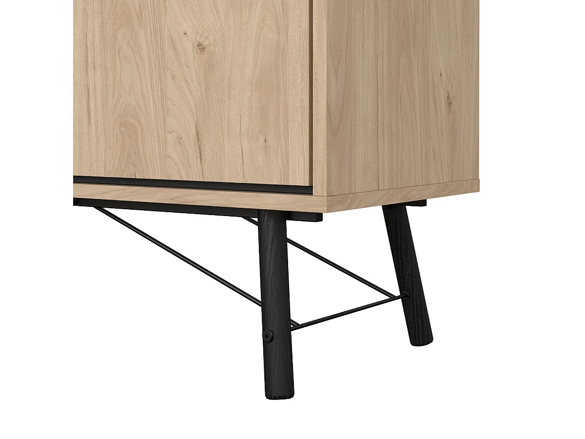 Buffet 2 portes et 2 tiroirs avec piètement métallique L150,3 cm - JOYCE