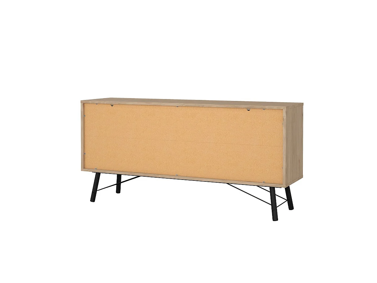 Buffet 2 portes et 2 tiroirs avec piètement métallique L150,3 cm - JOYCE
