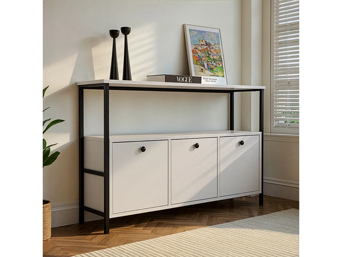 3-deurs dressoir met 1 bovenplank L120 cm - SIENNA