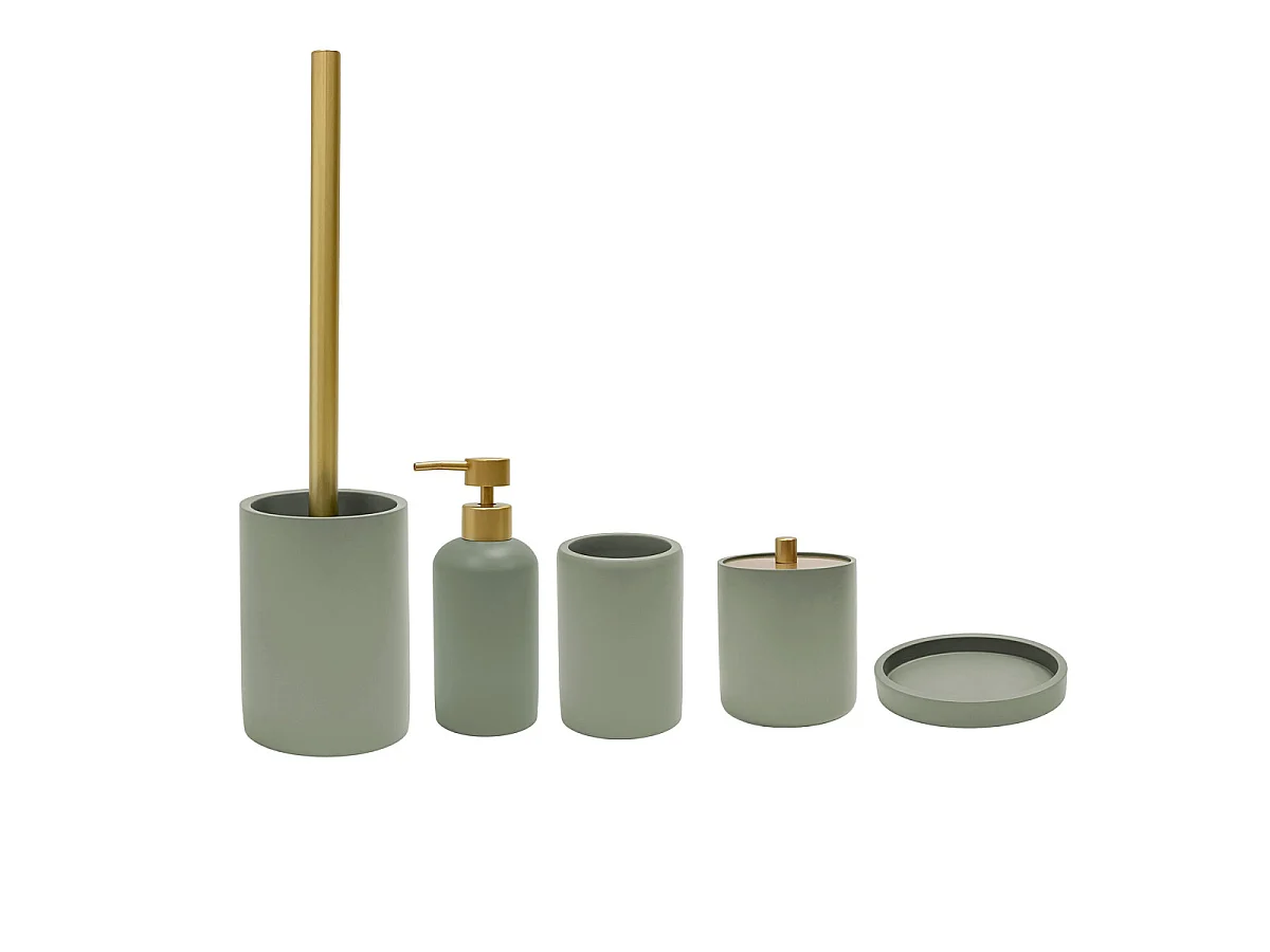 Pot à Cotons Design "Oria" 12cm Vert Cèdre