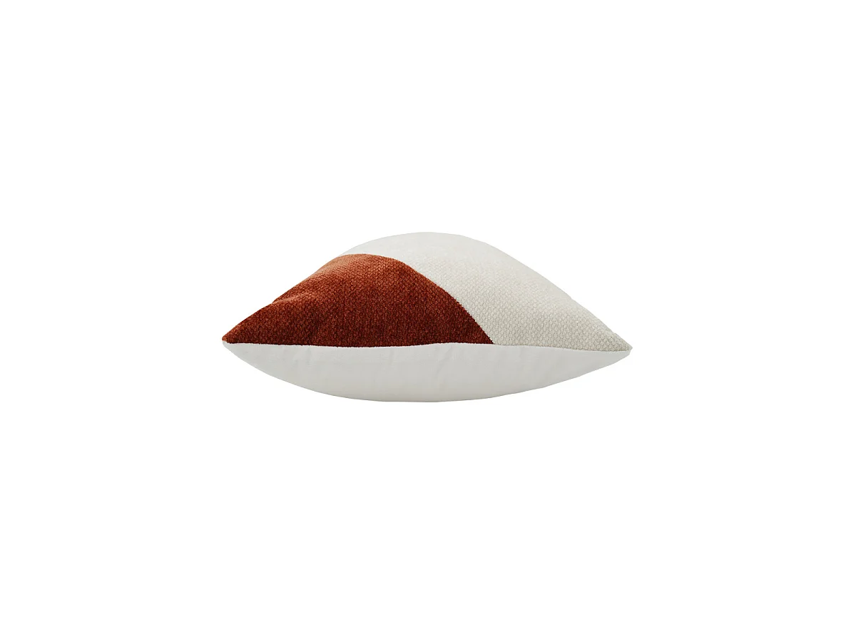 Coussin Déco en Velours Chenille "Topic" 30x50cm Rouge
