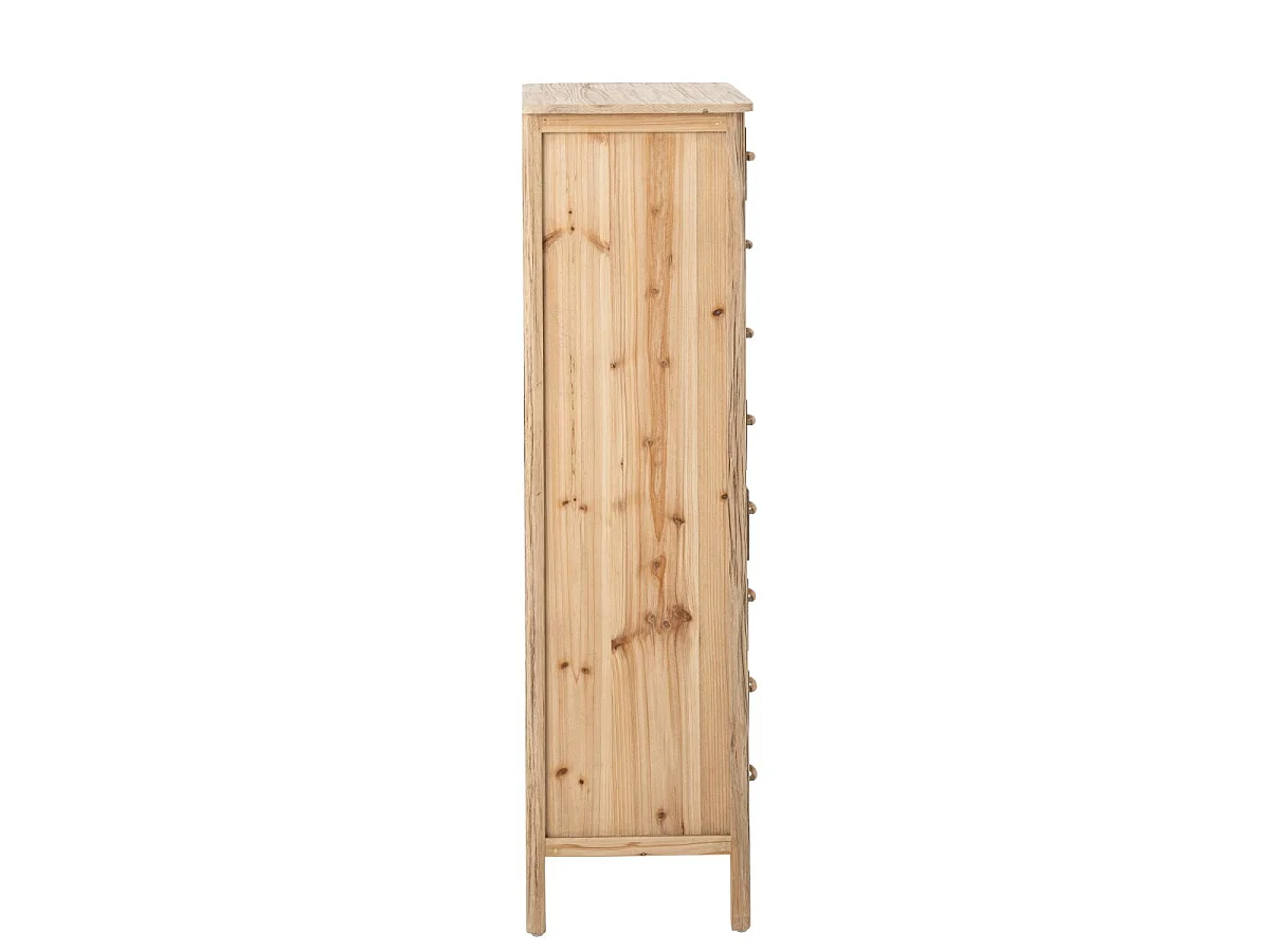 Chiffonnier en Bois 16 Tiroirs "Chamonix" 127cm Naturel