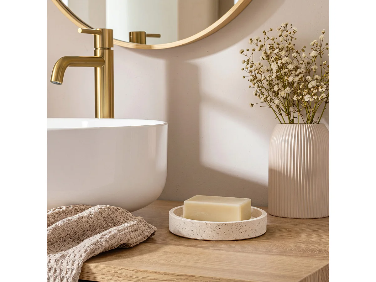 Porte Savon Design "Oria" 12cm Sable