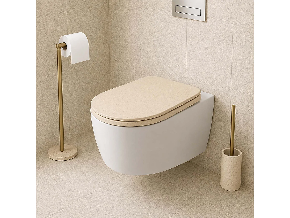 Dérouleur Papier WC Avec Réserve "Oria" 61cm Sable
