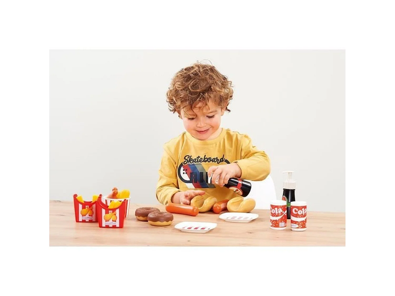 Ecoiffier Hot Dog Set - Fastfoodmenu met 25 Accessoires, Vanaf 18 Maanden