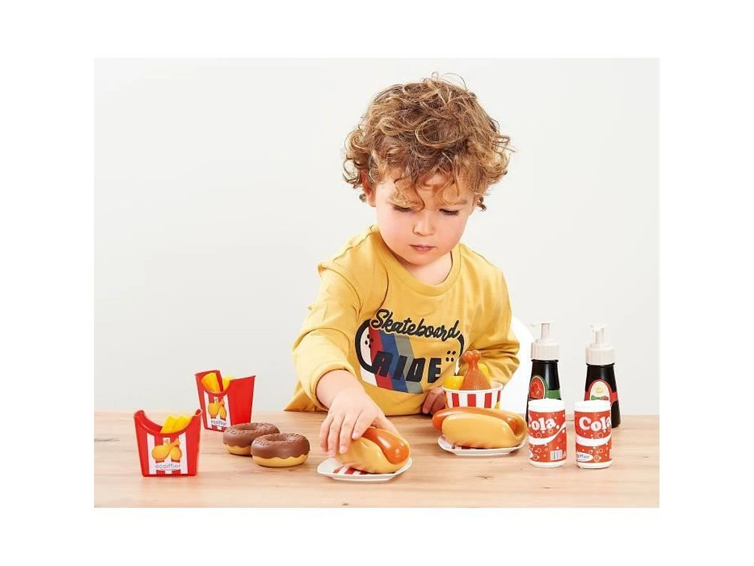 Ecoiffier Hot Dog Set - Fastfoodmenu met 25 Accessoires, Vanaf 18 Maanden