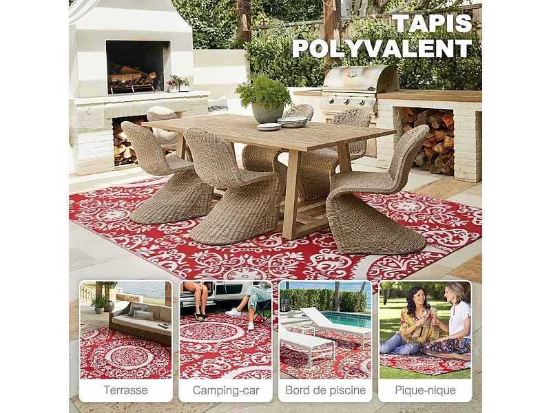 Avestar 182x274 cm tapis d'extérieur réversible rect.