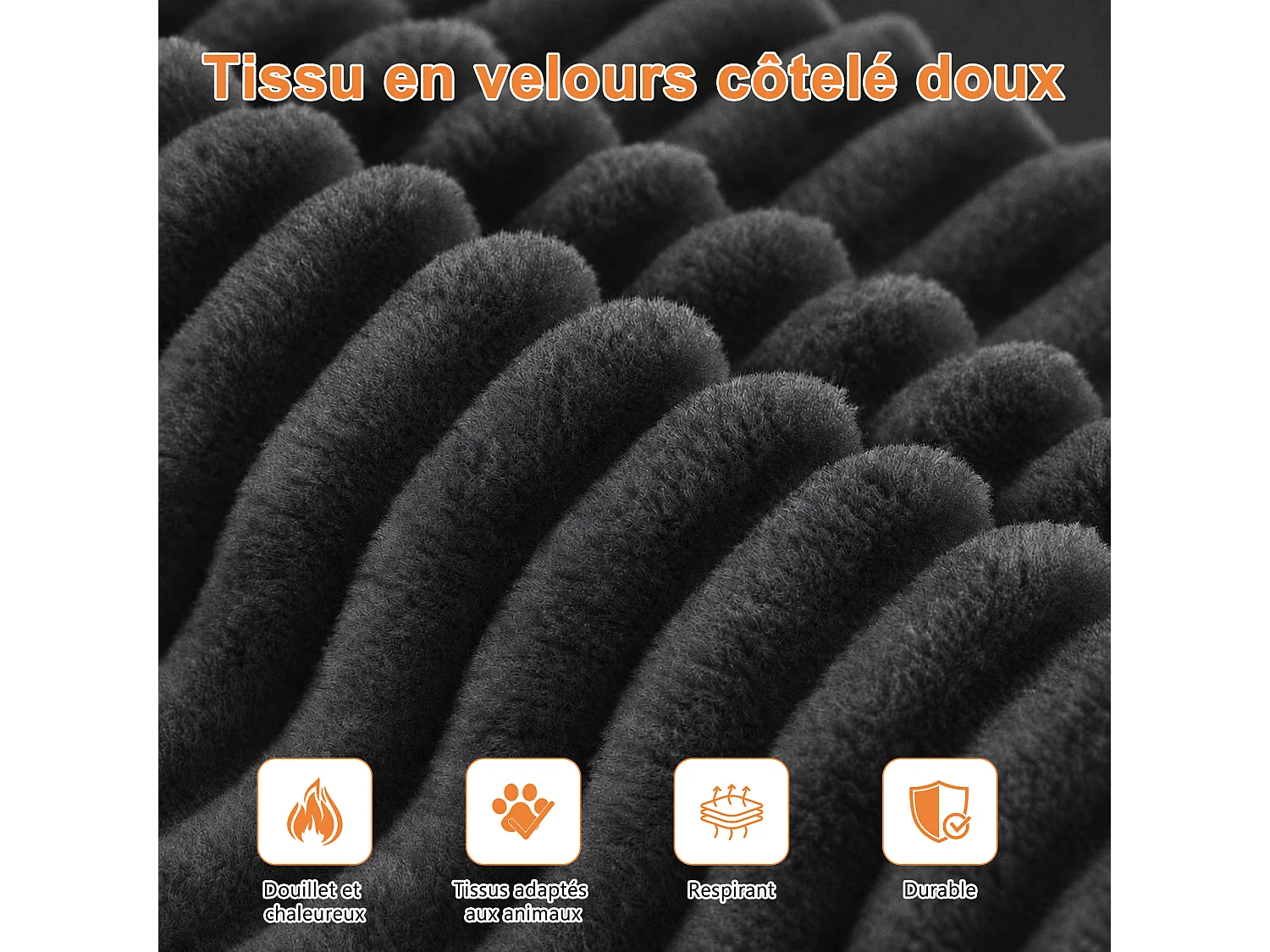 Canapé 3 places,Canapé d'Angle Convertible lit,Mousse Haute Densité,Canapé de compression en forme de L,Tissu en velours côtelé,Gris