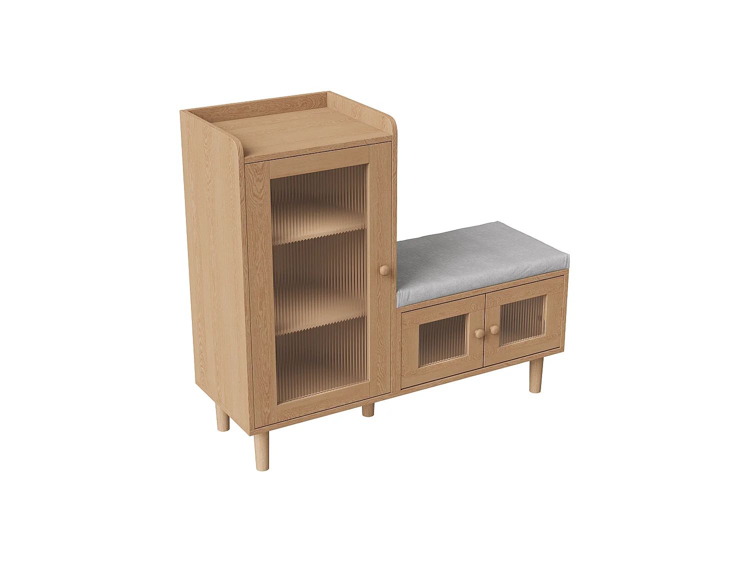 Meubles à chaussures de couloir,Meuble de Rangement Entrée,Étagères Réglables,Sécurité Anti-basculement,Assise Confortable