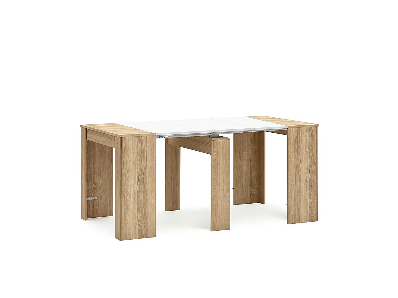 Mesa consola extensível 50-235 x 90 cm Denis Roble Canadian - Blanco Artik (Blanco Mate)