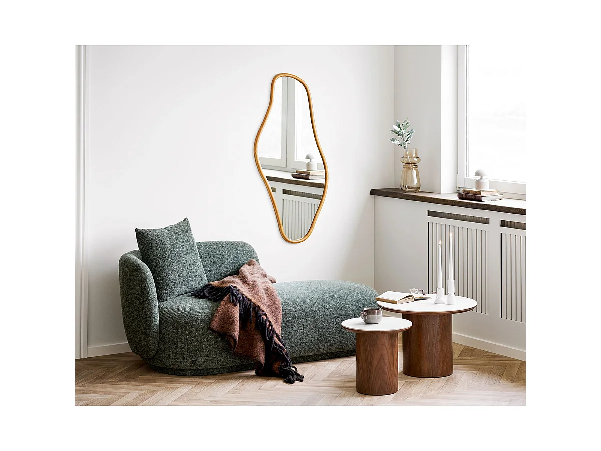 Miroir Brandsby forme organique en pin naturel FSC 60×120 cm