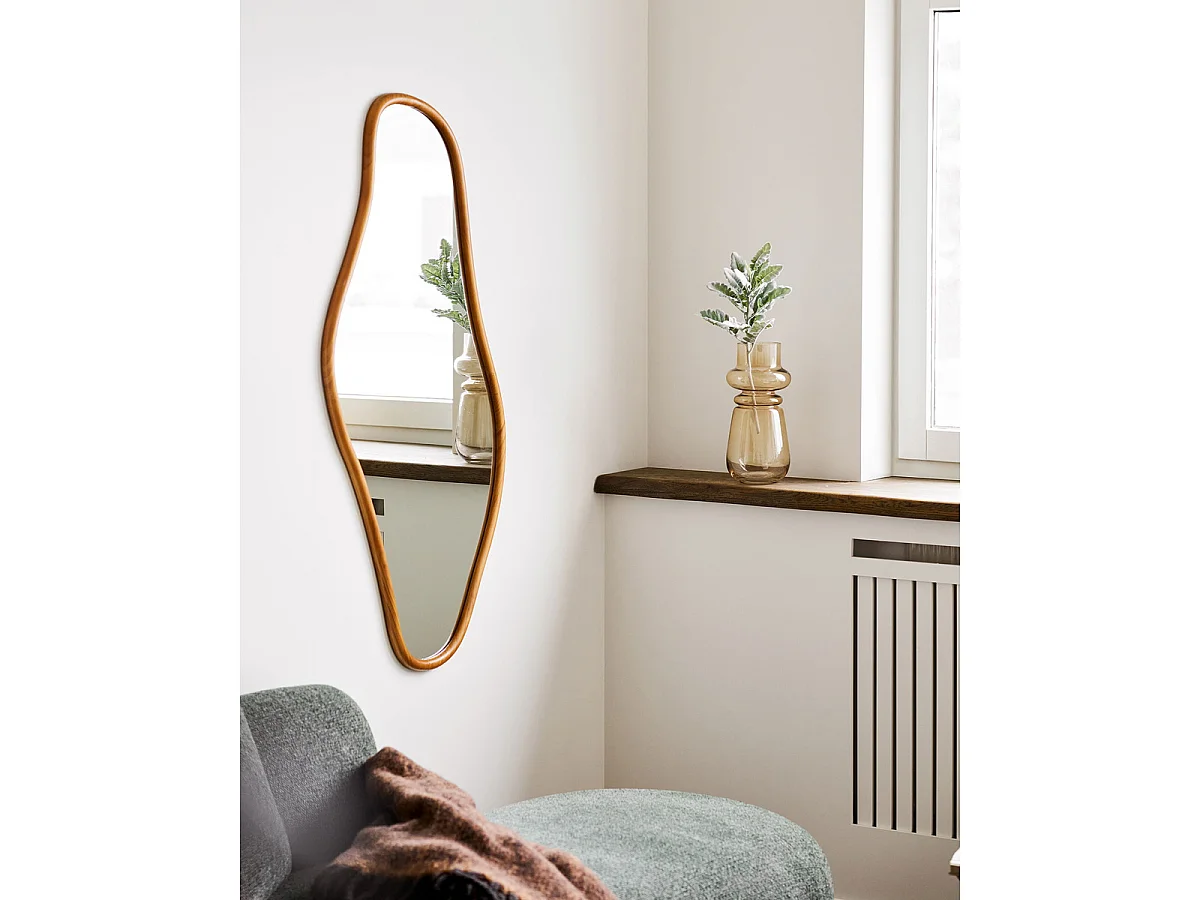 Miroir Brandsby forme organique en pin naturel FSC 60×120 cm