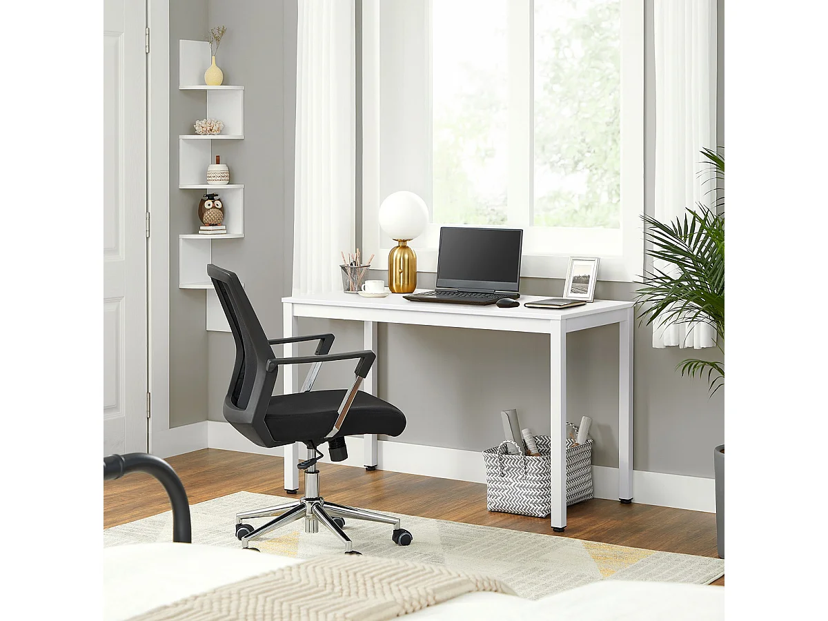 Table rectangulaire Tessa 120x60 cm Blanc Minimaliste