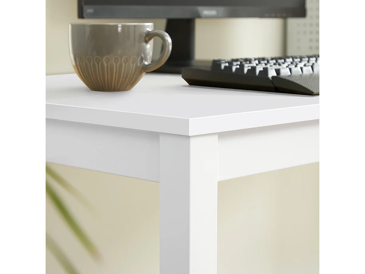 Table rectangulaire Tessa 120x60 cm Blanc Minimaliste