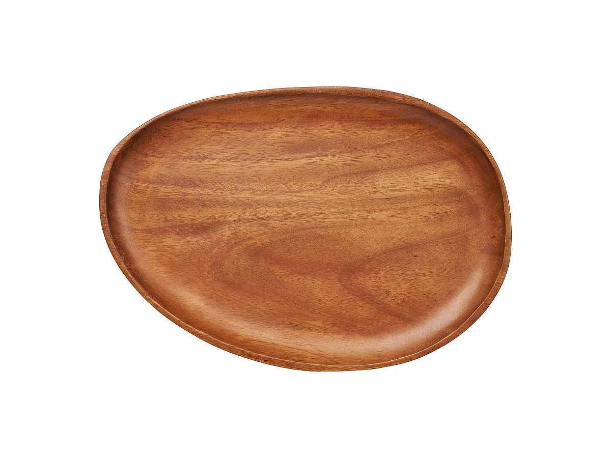 Decoratief dienblad van acaciahout 39x28 cm — natuurlijke honingkleur