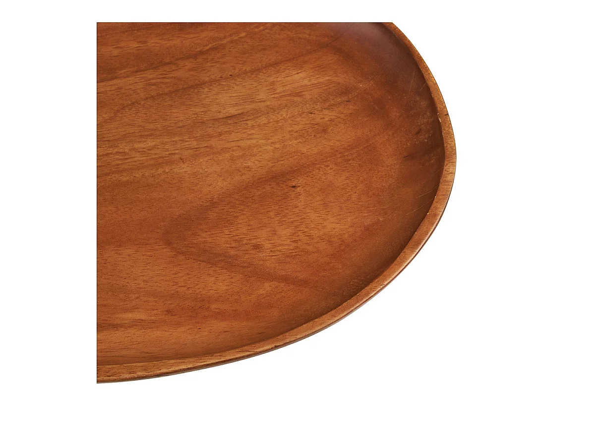 Decoratief dienblad van acaciahout 39x28 cm — natuurlijke honingkleur
