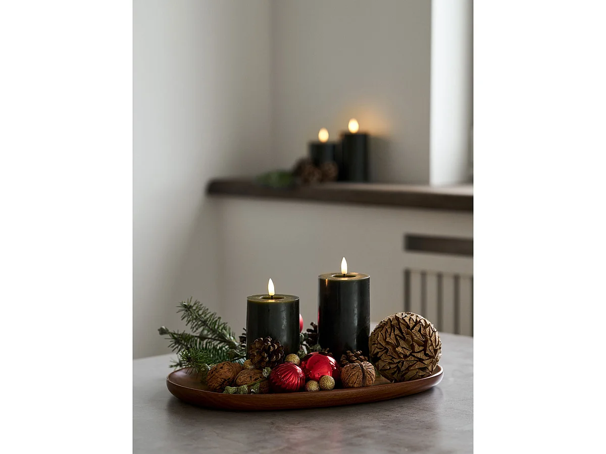 Decoratief dienblad van acaciahout 39x28 cm — natuurlijke honingkleur