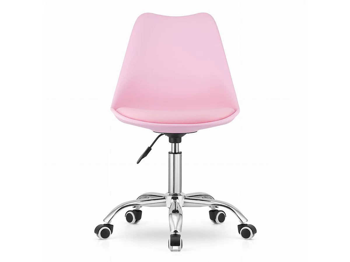 Chaise de bureau pivotante Alba rose pastel