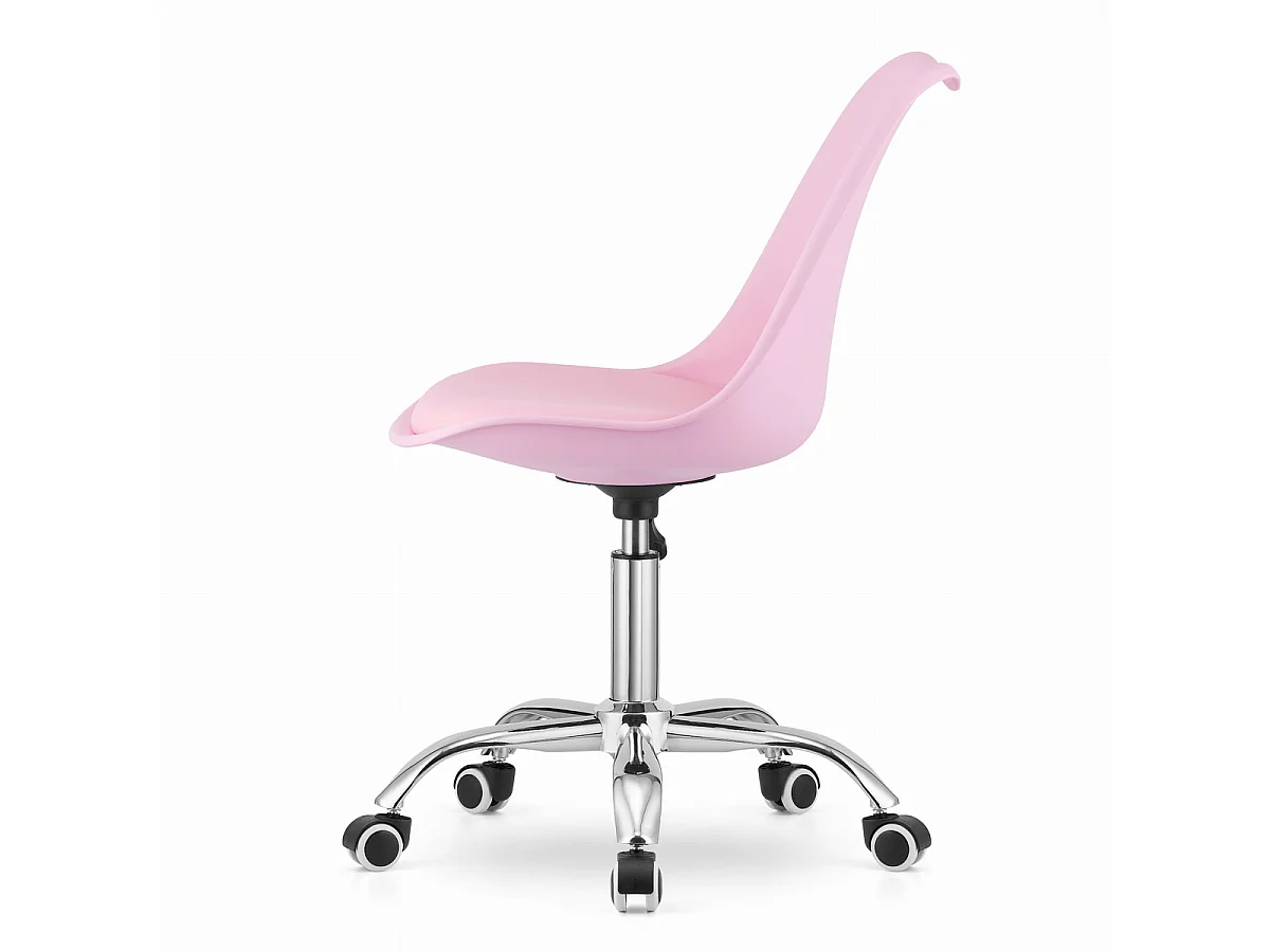 Chaise de bureau pivotante Alba rose pastel