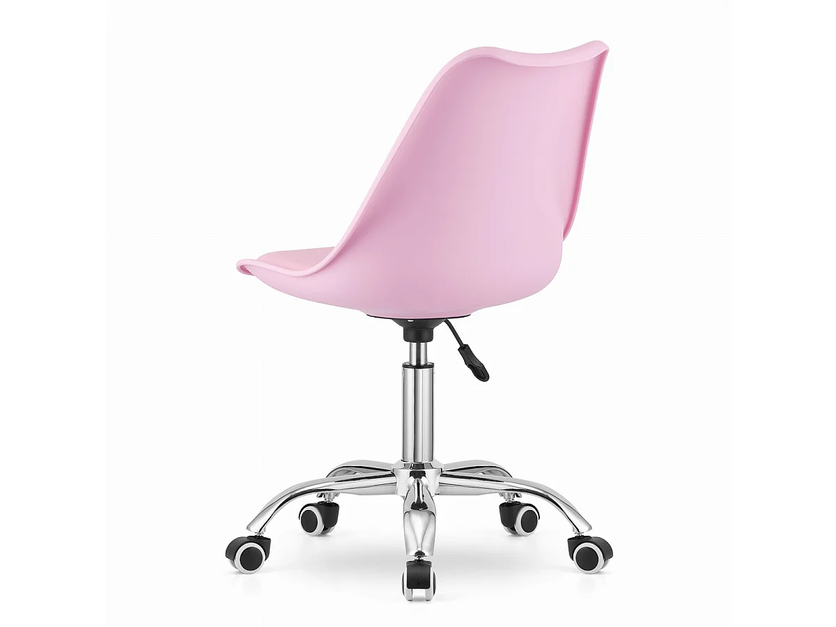 Chaise de bureau pivotante Alba rose pastel