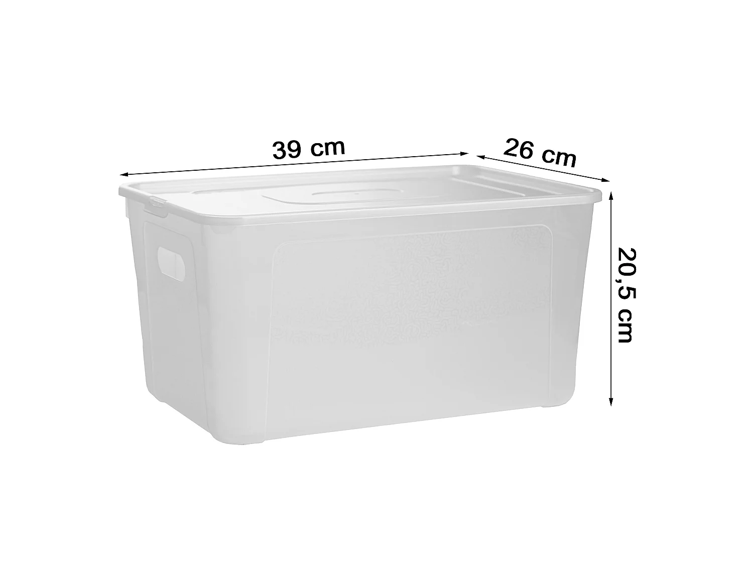 Boîte de rangement avec couvercle en plastique transparent MultiBox 39x26x20,5 cm, 20 L