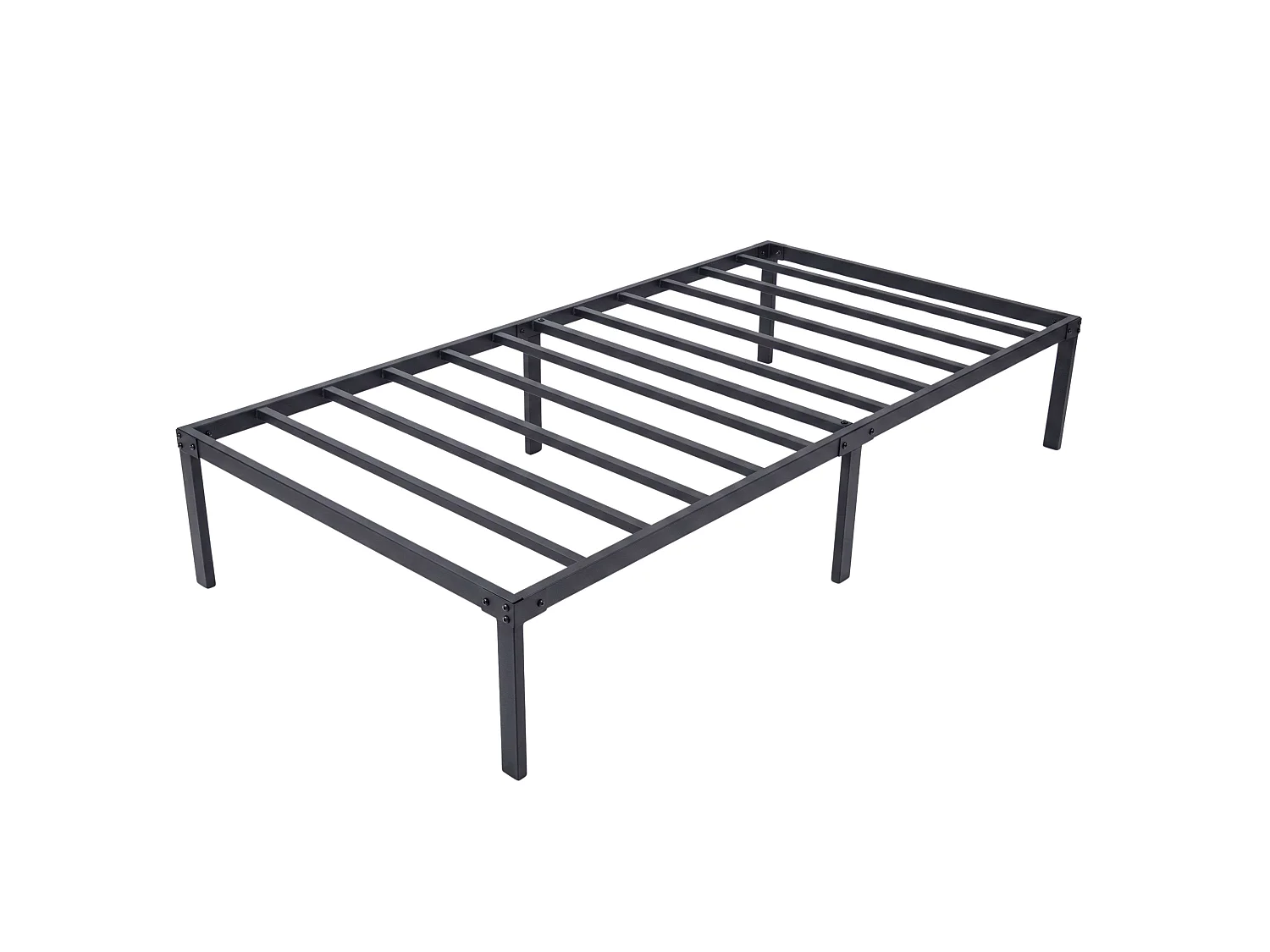 Somier 105x190 cm Lary Negro travesaños refuerzo