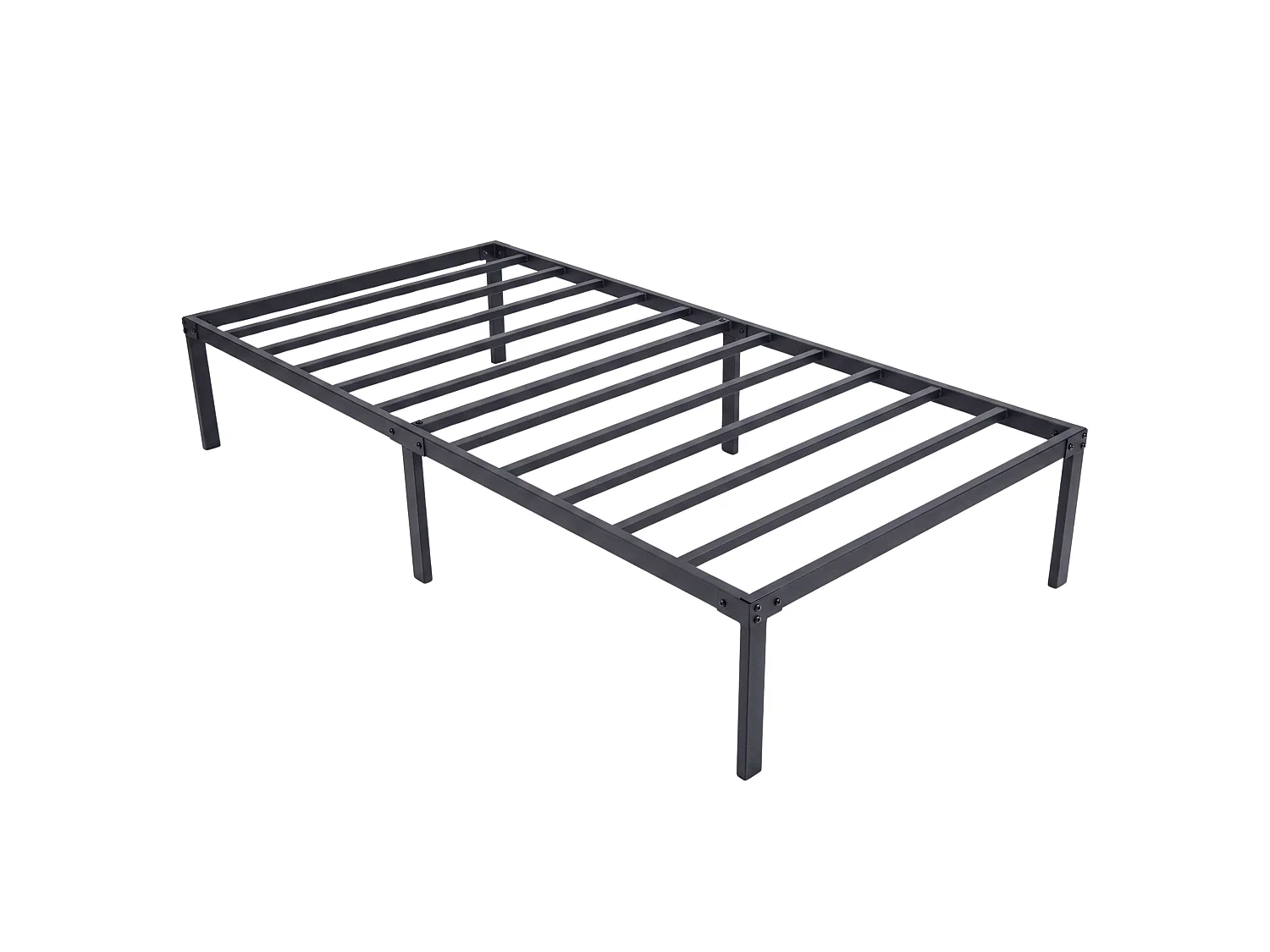 Somier 105x190 cm Lary Negro travesaños refuerzo