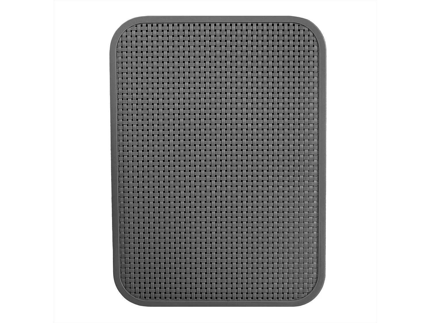 Panier de rangement avec couvercle effet rotin plastique anthracite 19 L, 38x28x18 cm