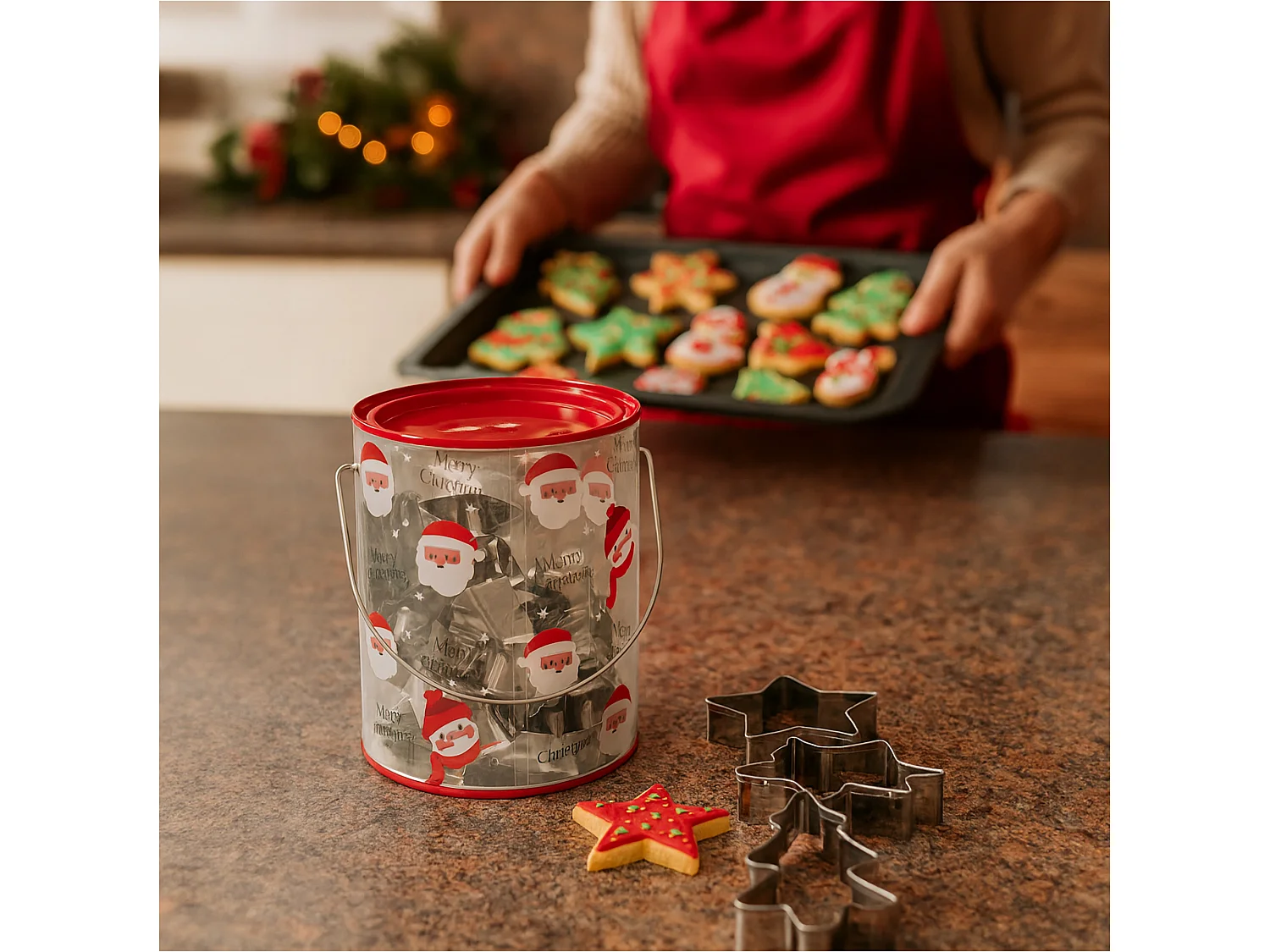 Uitstekende koekjesvormen kerstset 16-delig roestvrij staal zilver 7 cm