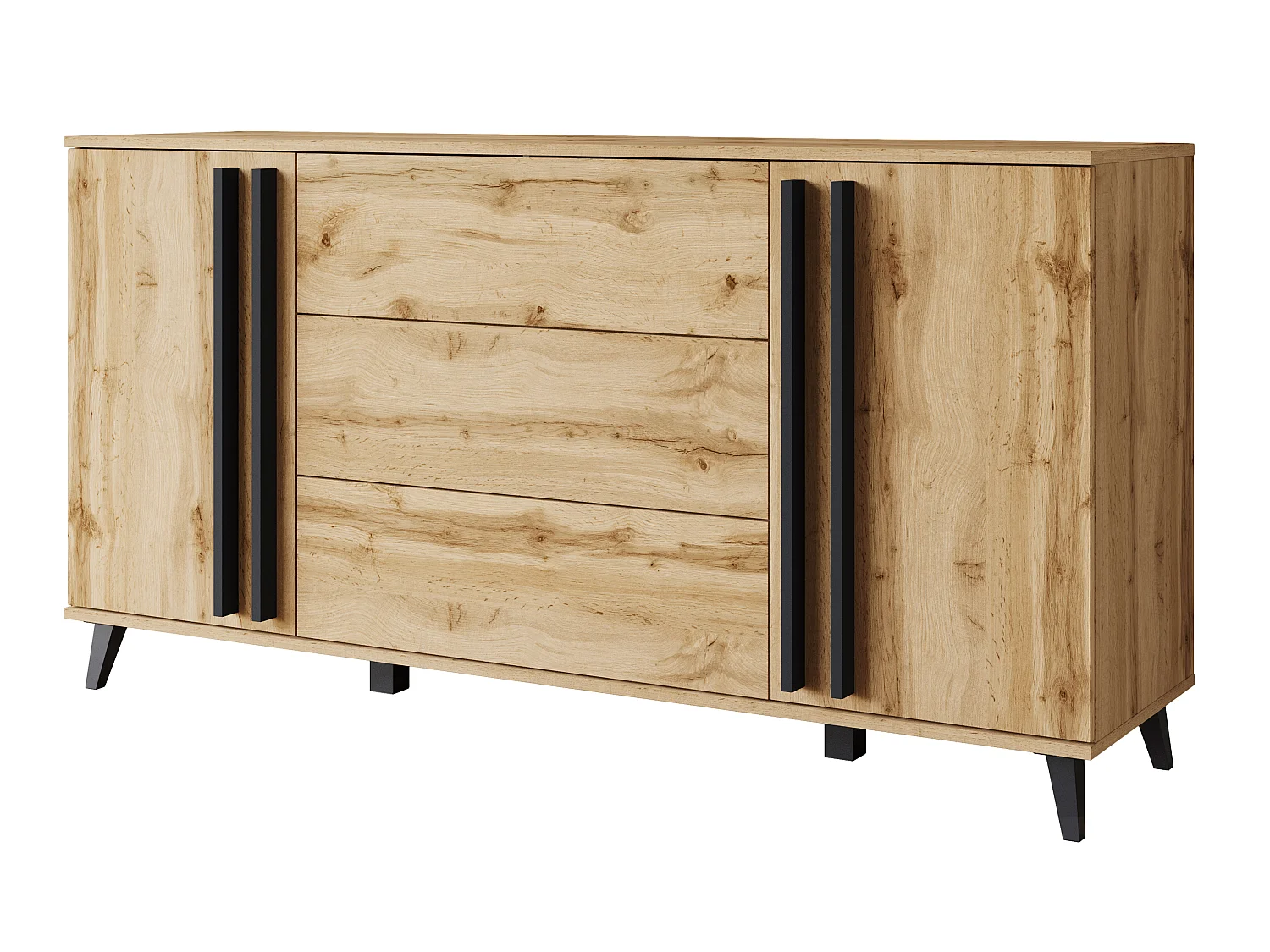 HURON ladekast, dressoir breedte 150 cm, kleur: Wotan eikenhout