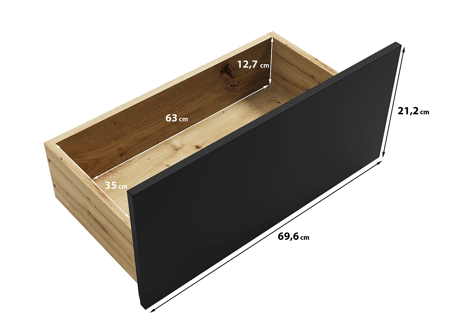 HURON ladekast, dressoir breedte 150 cm, kleur: Wotan eikenhout