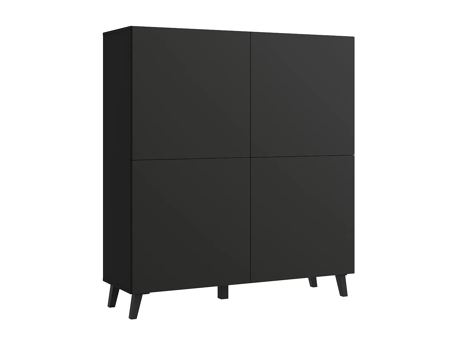 LOKET hohe Kommode, Sideboardbreite 120 cm, Farbe: Schwarz