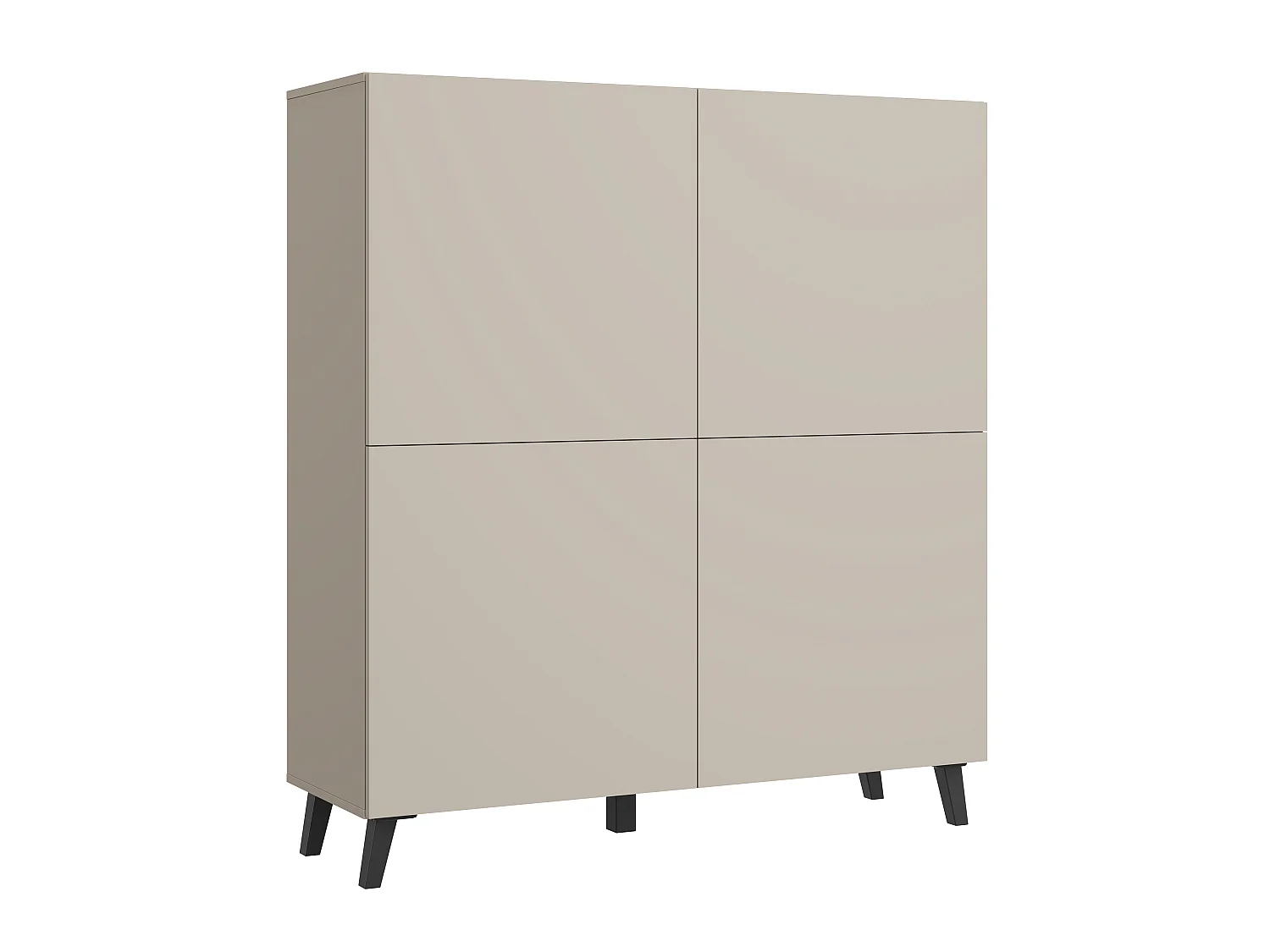 LOKET hoge ladekast, dressoir breedte 120 cm, Kleur: Kasjmier beige
